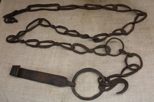 Vecchia catena forgiata mano - catena, a