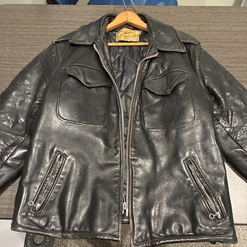 Giacca moto pelle nera