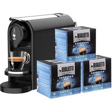 Macchina caffe Bialetti Gioia plus confezione 48 capsule incluse black nero