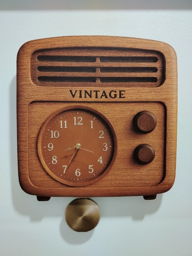 Orologio parete forma radio - orologio, di