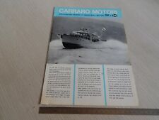 BROCHURE DEPLIANT ORIGINALE CARRARO MOTORI MARINI FIAT OM