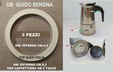 SET 3 PEZZI GUARNIZIONE 2 TAZZE DM.5,2 PER CAFFETTIERA GB GUIDO BERGNA