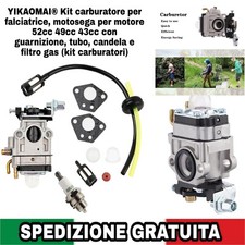 Kit carburatore x falciatrice, motosega x motore 52cc 49cc 43cc Con Guarnizione 