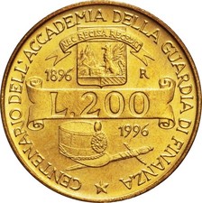 Moneta 200 Lire Italia 1996
