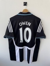 NEWCASTLE UNITED 2007-2009 HOME FOOTBALL SHIRT JERSEY TRIKOT ADIDAS OWEN taglia L