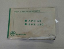 LIBRETTO USO E MANUTENZIONE ORIGINALE DELL'EPOCA APE 50 / 250 INTROVABILE!!