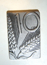 LINGOTTO ARGENTO E BRONZO Zecca Editalia Lingottino 10 lire Spighe di grano 1951