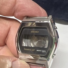 Seiko LCD 0439-4019 Rara cassa completa Seriale 840155 (aprile 1978) NOS