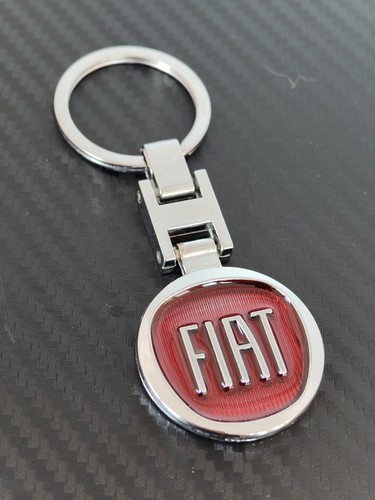 Fiat hinged keyrings chrome - keyrings,