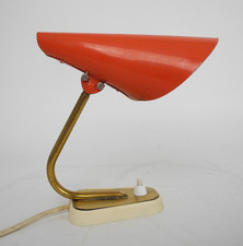 Lampada applique design vintage '50 cono metallo arancio arredoluce stilnovo-82N