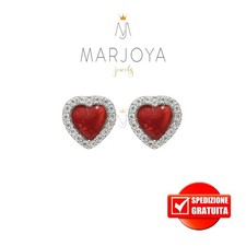Orecchini con cuore in corallo