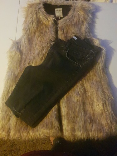 Zara faux fur gilet - zara, ripped