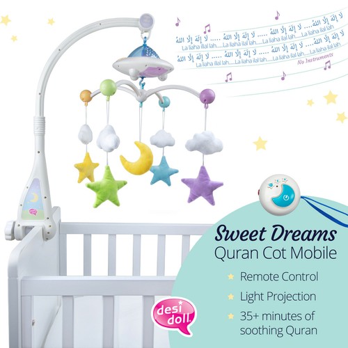 Moon stars islamic quran cot - &,
