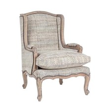poltrona imbottita tessuto legno design classica poltrone vintage sedute shabby