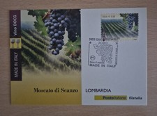 Cartolina Filatelica Nuova Italia 2012. Moscato di Scanzo. Lombardia.