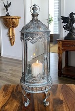 Lanterna Art Nouveau luce vento vetro metallo casa di campagna lanterna 63 cm stile antico decorazione