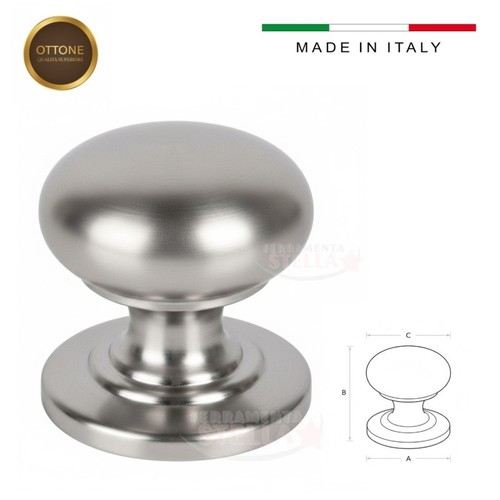 Pomello ottone cromo - ottone,
