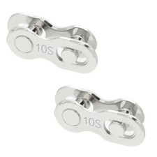 2 x FALSA MAGLIA CONNETTORE CATENA BICI BICICLETTA CORSA MTB 10 VELOCITA ARGENTO