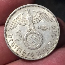 MONETA COIN  GERMANY GERMANIA 5 REICHSMARK 1938 marchi  THIRD REICH ARGENTO '900
