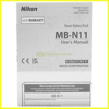 Nikon Power Battery Pack MB-N11 user's manual Istruzioni in italiano En De Fr Nl