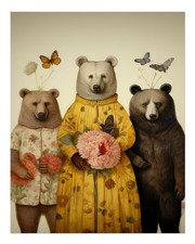 Quadro giocoso famiglia - , di