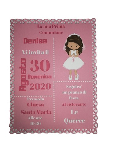 Invito comunione bimba - invito,