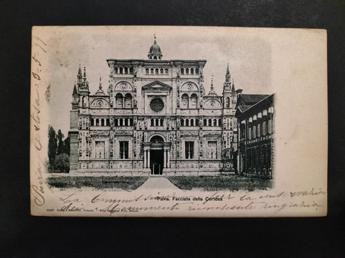 Pavia facciata certosa - pavia,