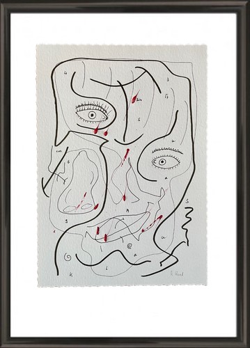 Disegno acrilico originale - , su