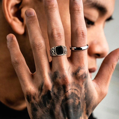 Anello uomo runa vichinga - uomo,