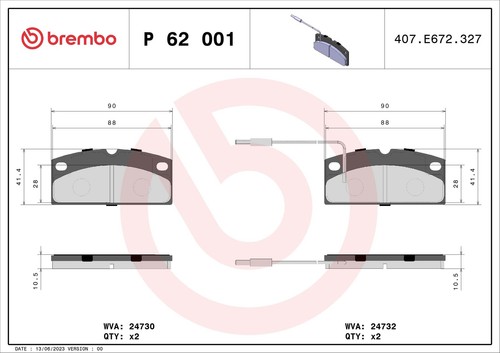 Kit pastiglie freno brembo - kit,