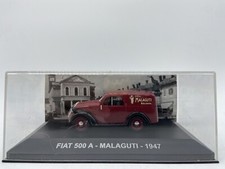 MODELLINO AUTO FIAT 500 A MALAGUTI 1947 - EDICOLA SCALA 1:43 CON TECA E BASETTA