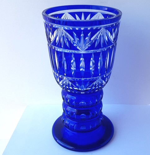 Vaso vetro pokal blu - di,