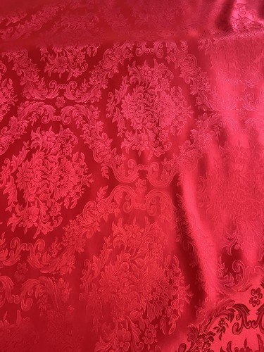 Tessuto damascato rosso - tessuto,