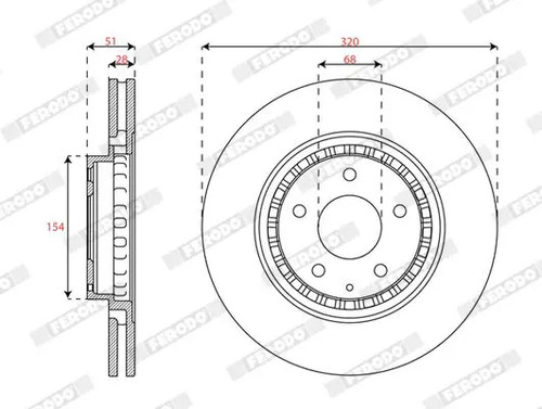 Disco freno ventilato - 2x,