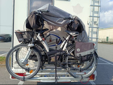 city bike elettrica usata mod.Elops B-Twin Decathlon bianca ruote da 26 pollici