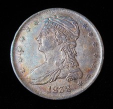 1838 Bast Mezzo Dollaro 50C Alto Grado Bellissimo Vecchio Tonificante