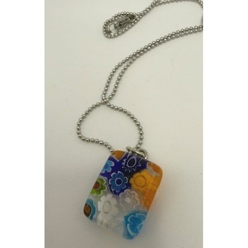 Collana con ciondolo vetro - in,