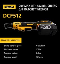 DeWALT 20V Compact Brushless Chiave Ad Angolo 90" 3/8" 1/2" A Velocità Variabile