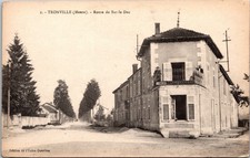 Cartolina antica Tronville Meuse Route De Bar-le-Due mai usata DB