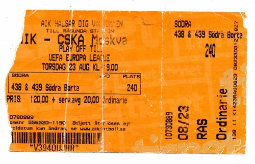 Biglietto aik solna cska - solna,