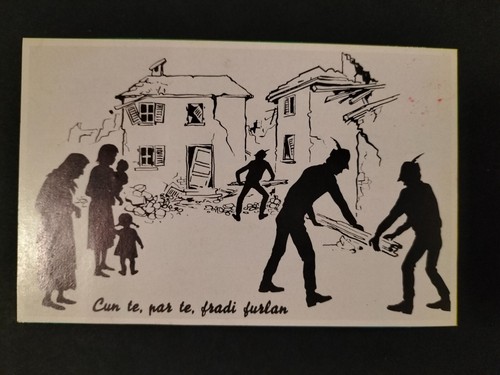 Riproduzione cartolina alpini - cartolina,