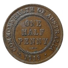 [NC] AUSTRALIA - HALF PENNY - 1919 (nc7739)
