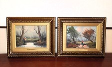Coppia Quadri Olio su tela di