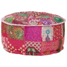vidaXL Pouf Patchwork Rotondo