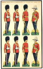 Soldatini di carta: Esercito INGLESE guardia del corpo