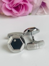 Gemelli Morellato In Acciaio E Fibra Di Carbonio Con Diamantino