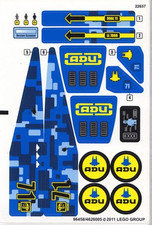 LEGO STICKER SHEET #2 ONLY EARTH DEFENSE HQ 7066 da set nuovo e originale
