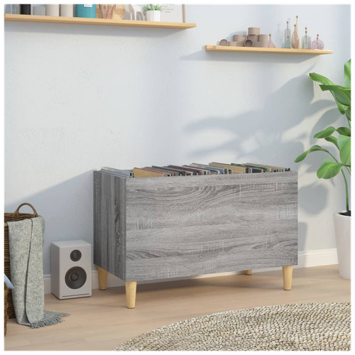Mobiletto porta dischi grigio