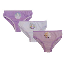 Set 3 Slip Mutandine Frozen Disney Bambina Biancheria Intima In 100% Cotone