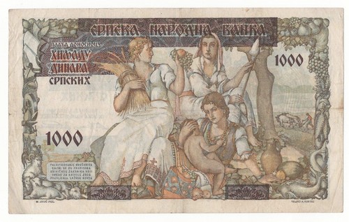Jugoslavia 1000 dinara 1941 - jugoslavia,